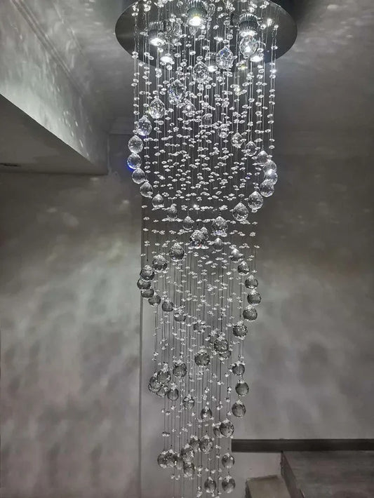 Modern Led Chandelier Fixture Luxury Hanging Lamp For Staircase Stair Hotel Lustre Villa Vanity Bedroom Industrial Pendant Light