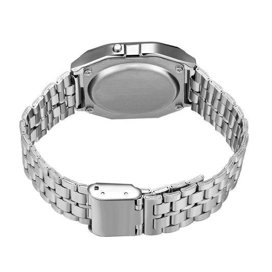Stainless Steel Strap Men Business Watch Vintage LED Digital Sports Watches