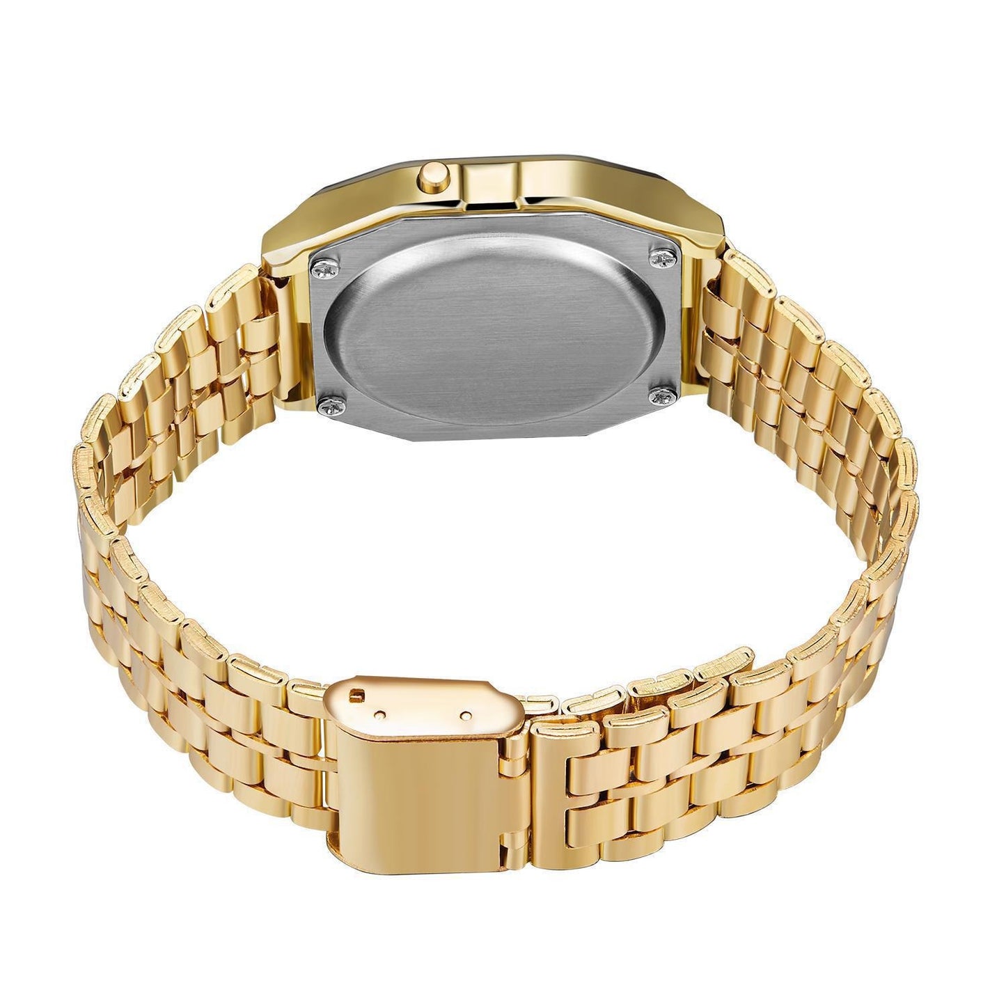 Stainless Steel Strap Men Business Watch Vintage LED Digital Sports Watches