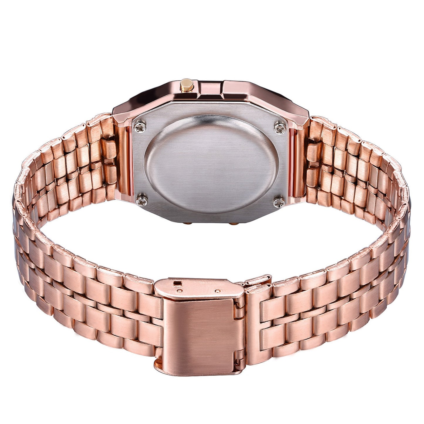 Stainless Steel Strap Men Business Watch Vintage LED Digital Sports Watches