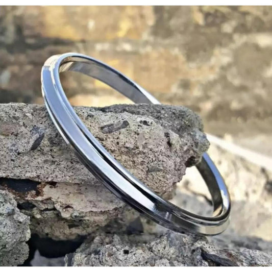 Silver High Quality Heavy Stainless Steel Bracelet/Kara for Boys and Men